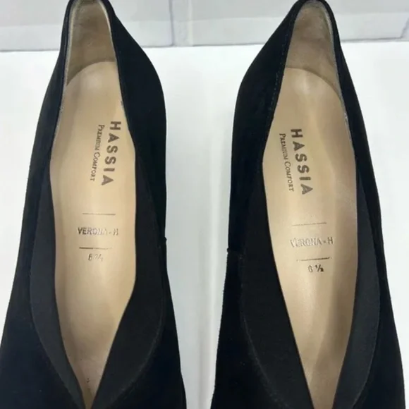 Hassia Verona Suede Pumps in Black size 9 US - Picture 6 of 6